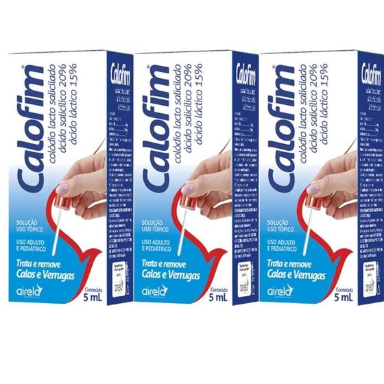 Imagem de Kit Calofim Solução Tópica Com 3 Caixas De 5ml Cada