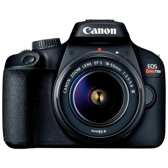 Imagem de Kit Câmera Canon Eos Rebel T100 18 Megapixels Com Lente Ef S 55 Iii