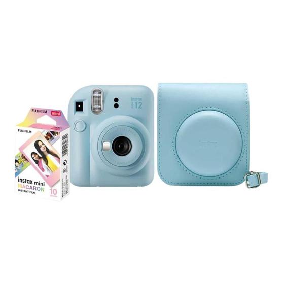 Imagem de Kit Câmera Fujifilm Instax Mini 12 + 10 Filmes + Bolsa Azul