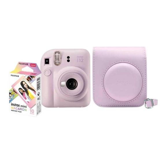 Imagem de Kit Câmera Fujifilm Instax Mini 12 + 10 Filmes + Bolsa Lilás