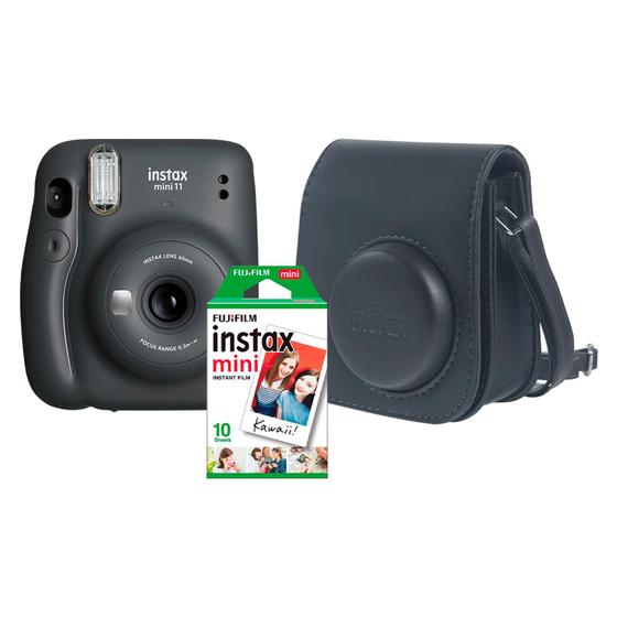 Imagem de Kit Câmera Instantânea Instax Mini 11 Fujifilm analógica + 10 Filmes + Bolsa