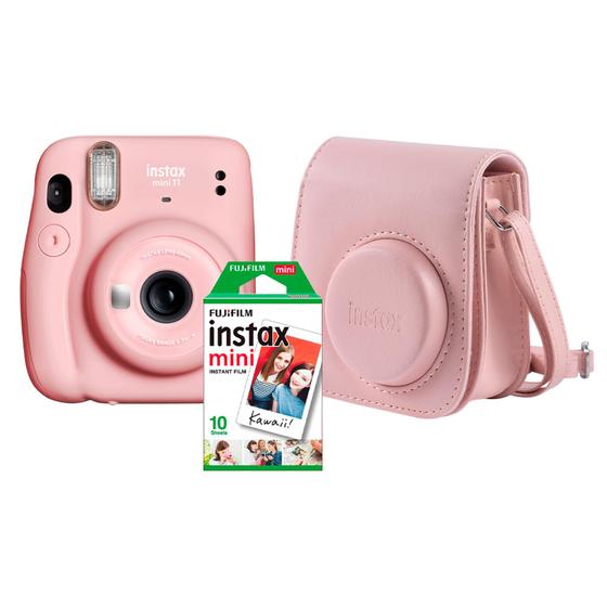 Kit Câmera Instax Mini 11 Fujifilm Instantânea analógica + 10 Filmes + Bolsa Menor preço em Kit Câmera Instax Mini 11 Fujifilm Instantânea analógica + 10 Filmes + Bolsa