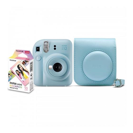 Imagem de Kit Câmera Instax Mini 12 Azul com 10 Filmes Macaron