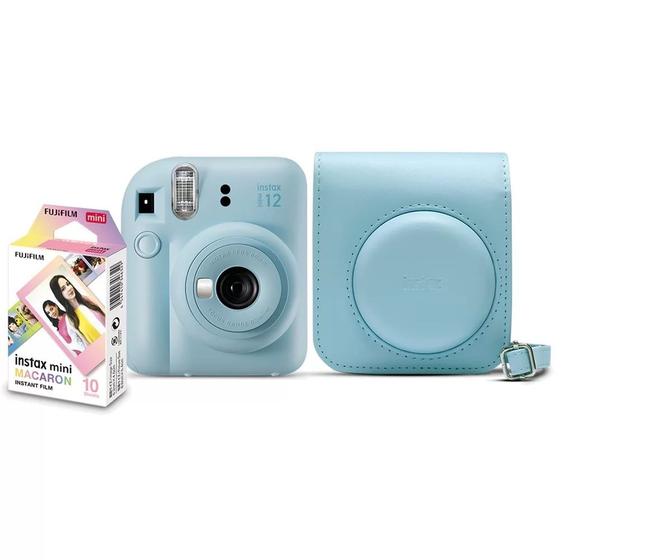 Imagem de Kit Câmera instax mini 12 + filme 10 poses  (Azul Candy)