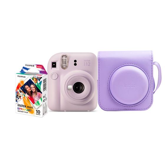 KIT Câmera Instax Mini 12 + Filme de 10 + Bolsa Menor preço em KIT Câmera Instax Mini 12 + Filme de 10 + Bolsa