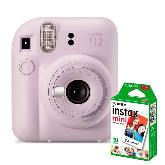 Imagem de Kit Câmera Instax Mini 12  Lilas Candy + Filme De 60 Poses F118