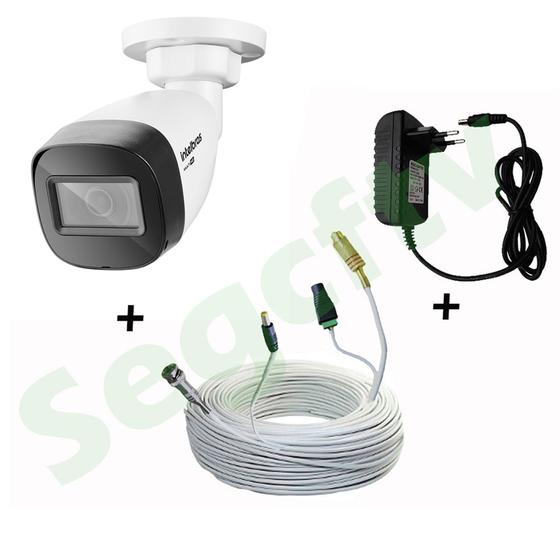 Kit Câmera (ligue Direto Na Tv) Intelbras 1mp + Cabo + Fonte (Completo) Menor preço em Kit Câmera (ligue Direto Na Tv) Intelbras 1mp + Cabo + Fonte (Completo)