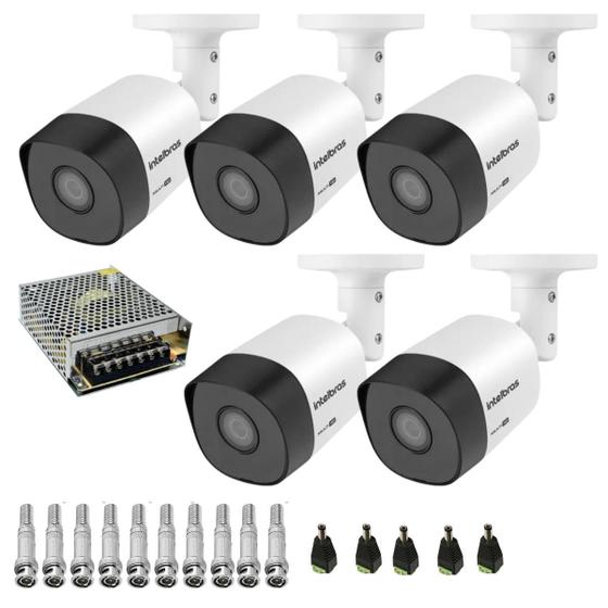 Kit Câmeras Full HD 5 VHL 1220B C/ 15 Conectores e Fonte 10a