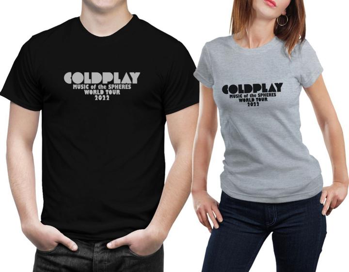 Imagem de Kit Camisa/Baby Look Banda Coldplay Tour Music Of The Spheres Top