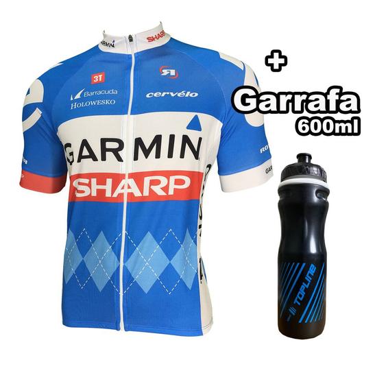 Imagem de Kit Camisa Dry Fit Ciclismo Manga Curta Bike Speed C/  Garrafa Squeeze 600ml