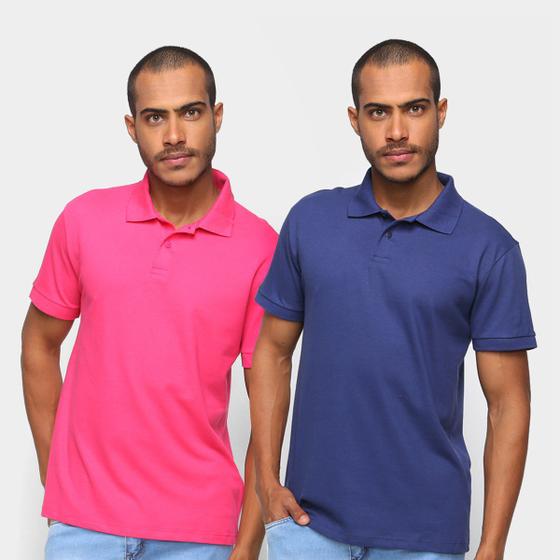 Imagem de Kit Camisa Polo Burn Básica C/ 2 Peças Masculina