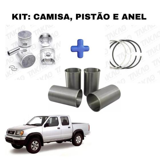 Imagem de Kit Camisas Pistão Anéis Nissan 2.5l TD25 D22 Frontier