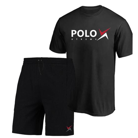 Imagem de Kit Camiseta Algodão + Bermuda Masculina Moletom Dia a Dia