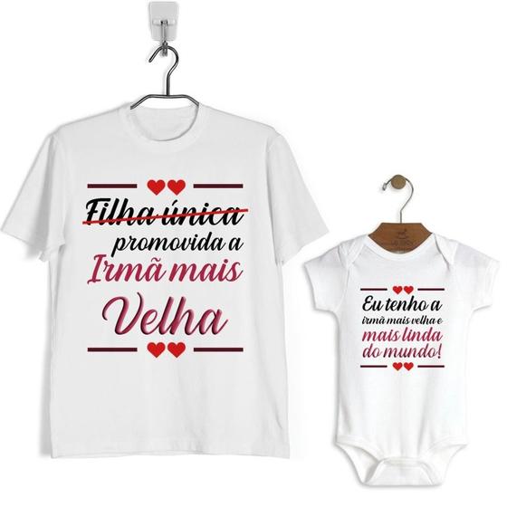 Imagem de Kit Camiseta + Body Promovida Irmã Mais Velha