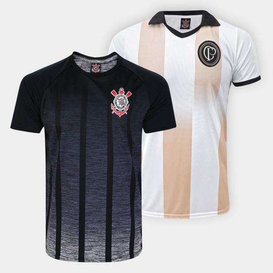 Camiseta Corinthians Saint Masculina - Vinho+Preto