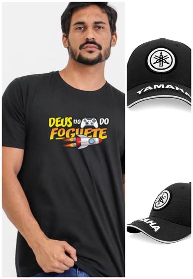 Imagem de Kit camiseta estampa frase + bone moto gp  ref.rp2205