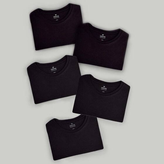 Kit Camiseta Hering Básica Masculina 5 Peças - Camiseta Masculina ...