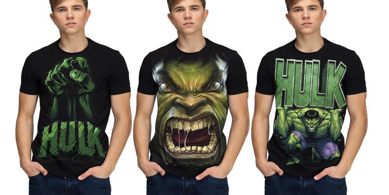 Imagem de Kit Camisetas Hulk Masculino Infantil Camisa Herois Vinagdores