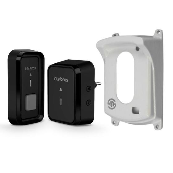 Kit Campainha sem fio CIB 101 Intelbras Preta Com Protetor Menor preço em Kit Campainha sem fio CIB 101 Intelbras Preta Com Protetor