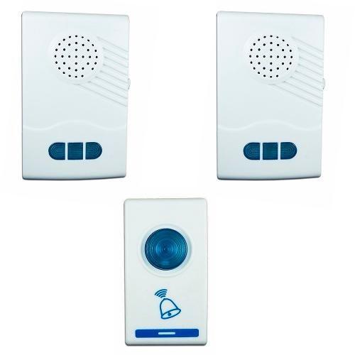 Imagem de KIT Campainha Sem Fio Wireless Com 2 Receptores 100m De Alcance E 32 Toques