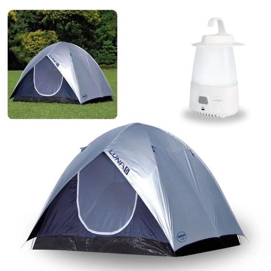 Imagem de Kit Camping Barraca 5 Pessoas Luna Mor + Luminaria Led Portatil Recarregavel