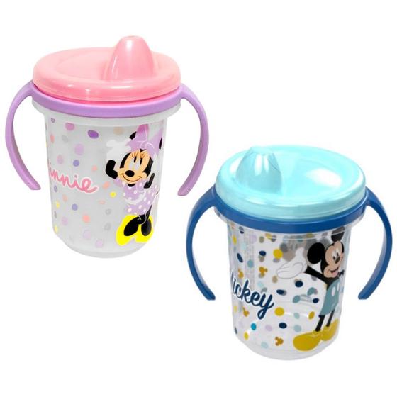 Imagem de Kit Caneca com Alça Trio do Mickey Copo Treinamento Mickey e Minnie