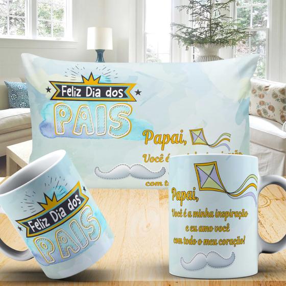 Kit caneca e almofada para presentear seu Pai - Innovari Imagem de Kit caneca e almofada para presentear seu Pai