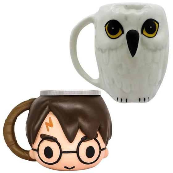 Imagem de Kit Caneca Formato Harry Potter 250Ml+ Caneca Edwiges