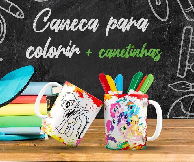 Imagem de Kit Caneca Para Colorir My Little Pony 2.0