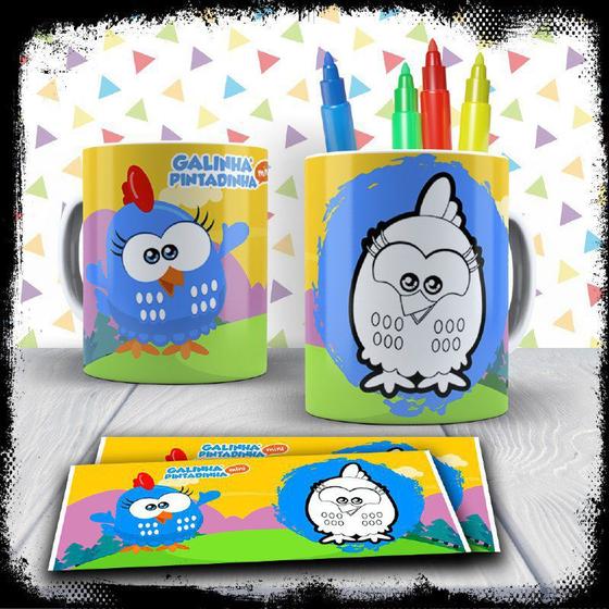 Kit Caneca para pintar Dinossauro + Jogo de Canetinhas Laváveis - Mary Pop  Personalizados - Canecas - Magazine Luiza