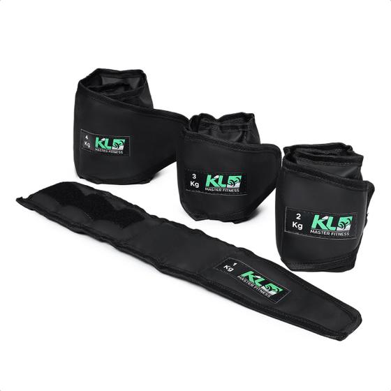 Imagem de Kit Caneleira Tornozeleira De Peso 2kg 3kg 4kg Emborrachado