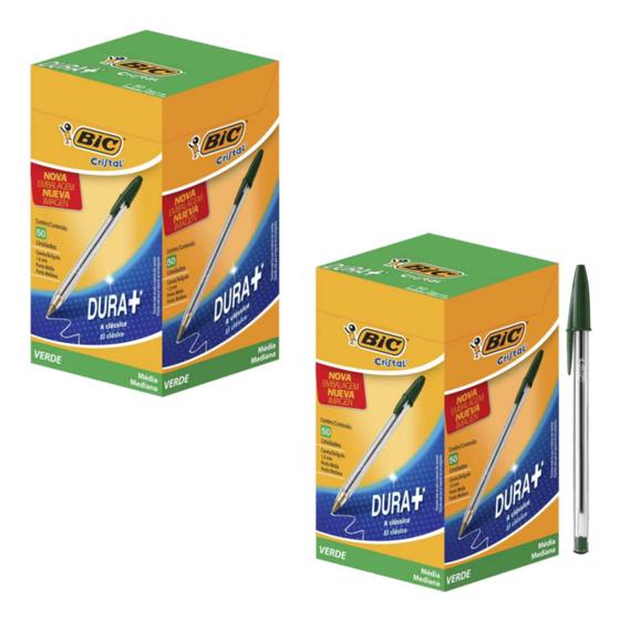 Kit Caneta Bic Azul Esferográfica Cristal Dura Mais Ponta Média 1.0 Mm 2 Caixas 50 Unidades Menor preço em Kit Caneta Bic Azul Esferográfica Cristal Dura Mais Ponta Média 1.0 Mm 2 Caixas 50 Unidades