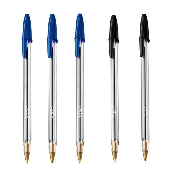 Imagem de Kit Caneta Bic Cristal 1.0 C/5 Unidades (Azul e Preta)