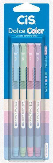 Imagem de Kit Caneta Esferográfica Dolce Color Ponta 0.5 MM Com 4 Unidades da Cis Ref 67.0002