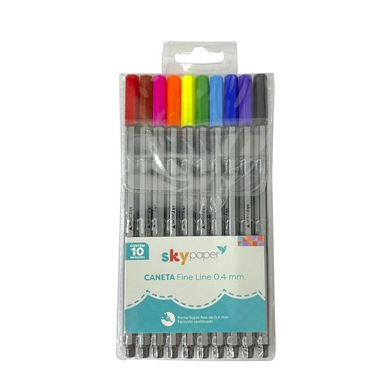 Imagem de Kit Caneta Fine Line Com 10 cores Sky Paper