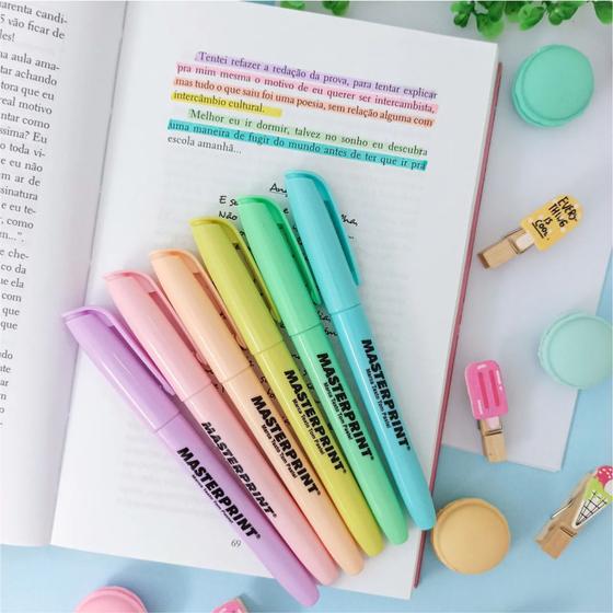 Kit Caneta Marca Texto Tom Pastel com 06 Cores Menor preço em Kit Caneta Marca Texto Tom Pastel com 06 Cores