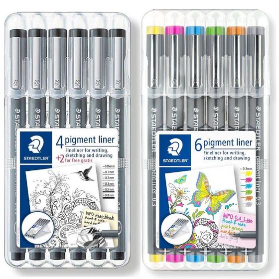 Imagem de Kit Caneta Técnica Pigment Liner STAEDTLER 12 Pontas Nanquim