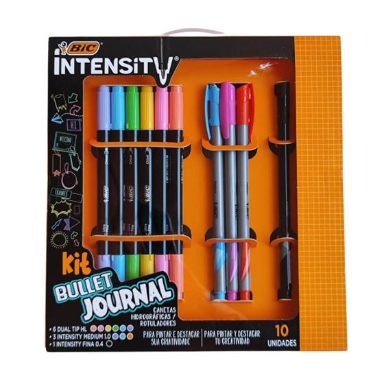 Imagem de Kit Canetas Hidrográficas Intensity 10Cor Bic Bullet Journal