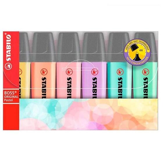 Kit Canetas Marca Texto Stabilo 6 Unidades Menor preço em Kit Canetas Marca Texto Stabilo 6 Unidades