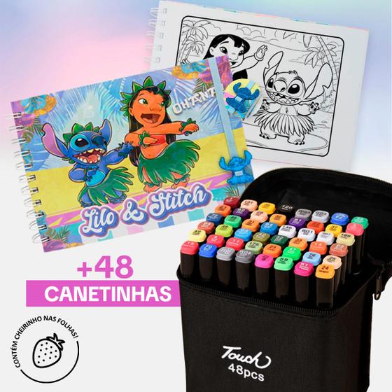 Kit Canetinhas Coloridas Touch e Livro de Colorir Bobbies Good ...