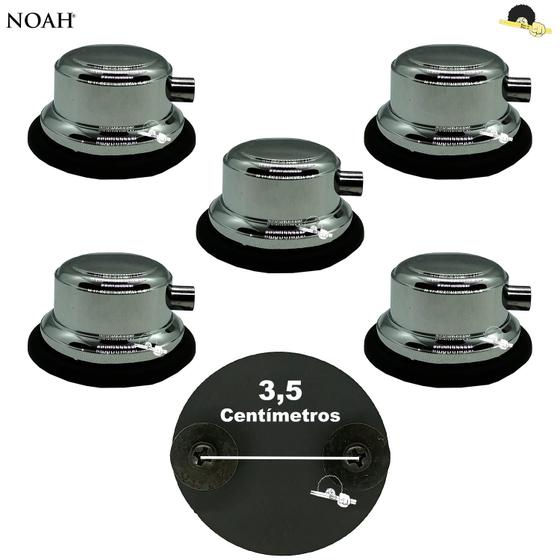 Imagem de Kit Canoa simples Para Tom/Caixa/Surdo cromada - Noah NSP620 (5 Unid.)