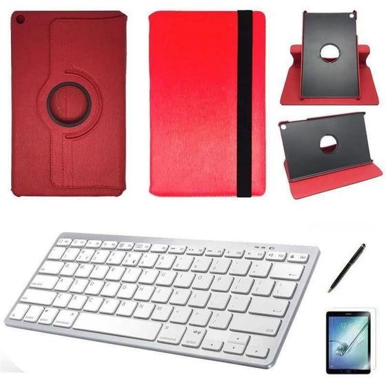 Imagem de Kit Capa 360/Can/Pel/Teclado Branco Galaxy Tab A7