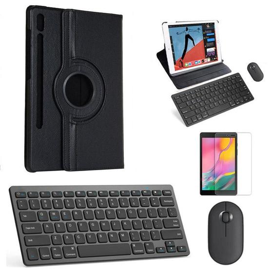 Imagem de Kit Capa 360 Preto / Teclado e Mouse preto e Película para Galaxy Tab S7 T870/T875 11"