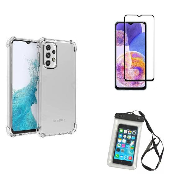 Imagem de Kit Capa a Prova D'água Samsung Galaxy A23 + Capa + Película Vidro 3D