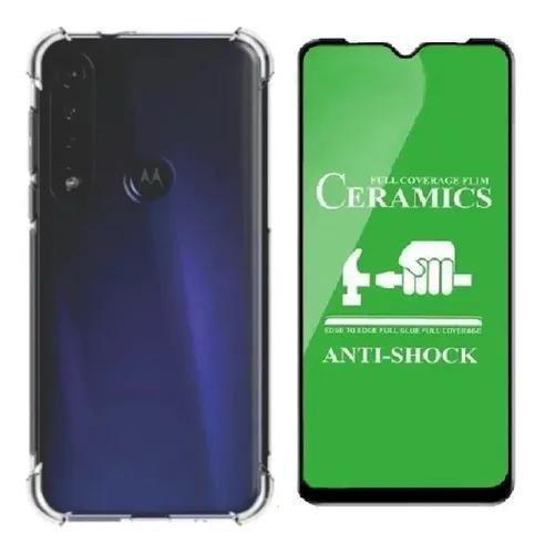 Imagem de Kit Capa Anti Impacto Motorola Moto G8 Play + Pelicula De Cerâmica 9D