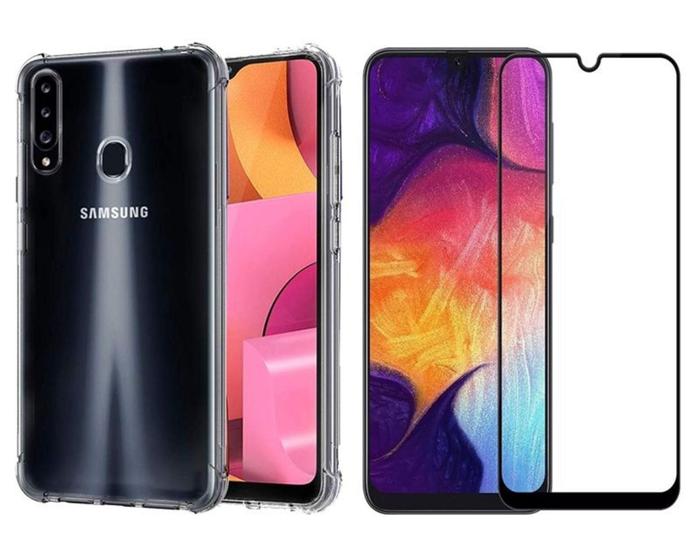 Imagem de Kit Capa Anti Impacto+Pelicula De Vidro 3D Para Galaxy A20