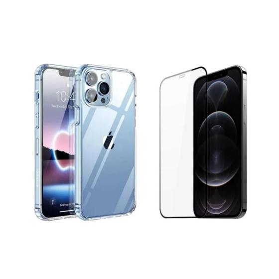 Kit Capa Anti Impacto + Película Vidro 3D P/ Todos Iphones Menor preço em Kit Capa Anti Impacto + Película Vidro 3D P/ Todos Iphones