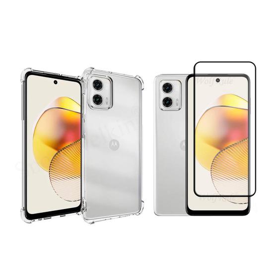 Imagem de Kit Capa Anti Shock E Película De Vidro 3d P/ Moto G73