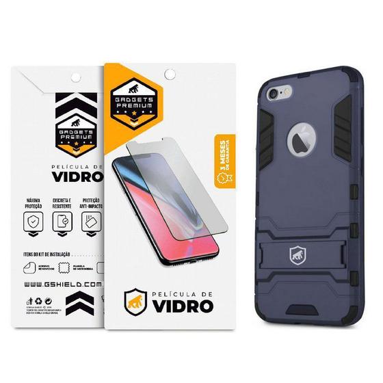 Imagem de Kit Capa Armor e Película de Vidro Dupla Iphone 6 Plus, 6s Plus - Gshield