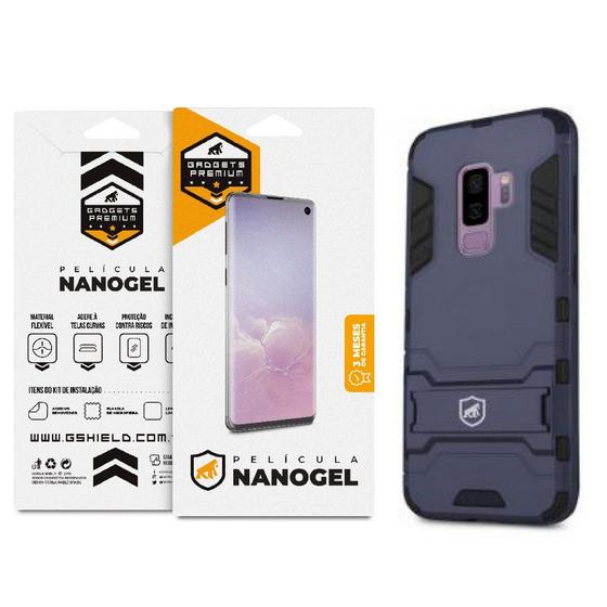 Imagem de Kit Capa Armor e Película Nano Gel Dupla para Galaxy S9 Plus - Gshield